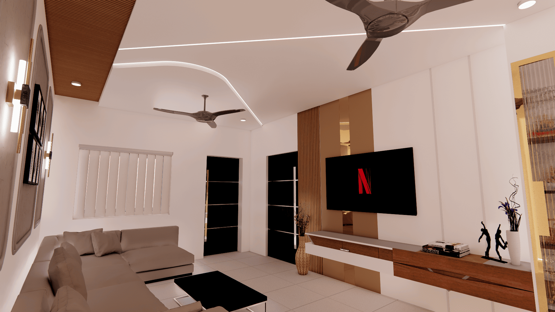 Duplex house elevation design in Vijayawada by Conceptecture Architecture and Interior Design firm