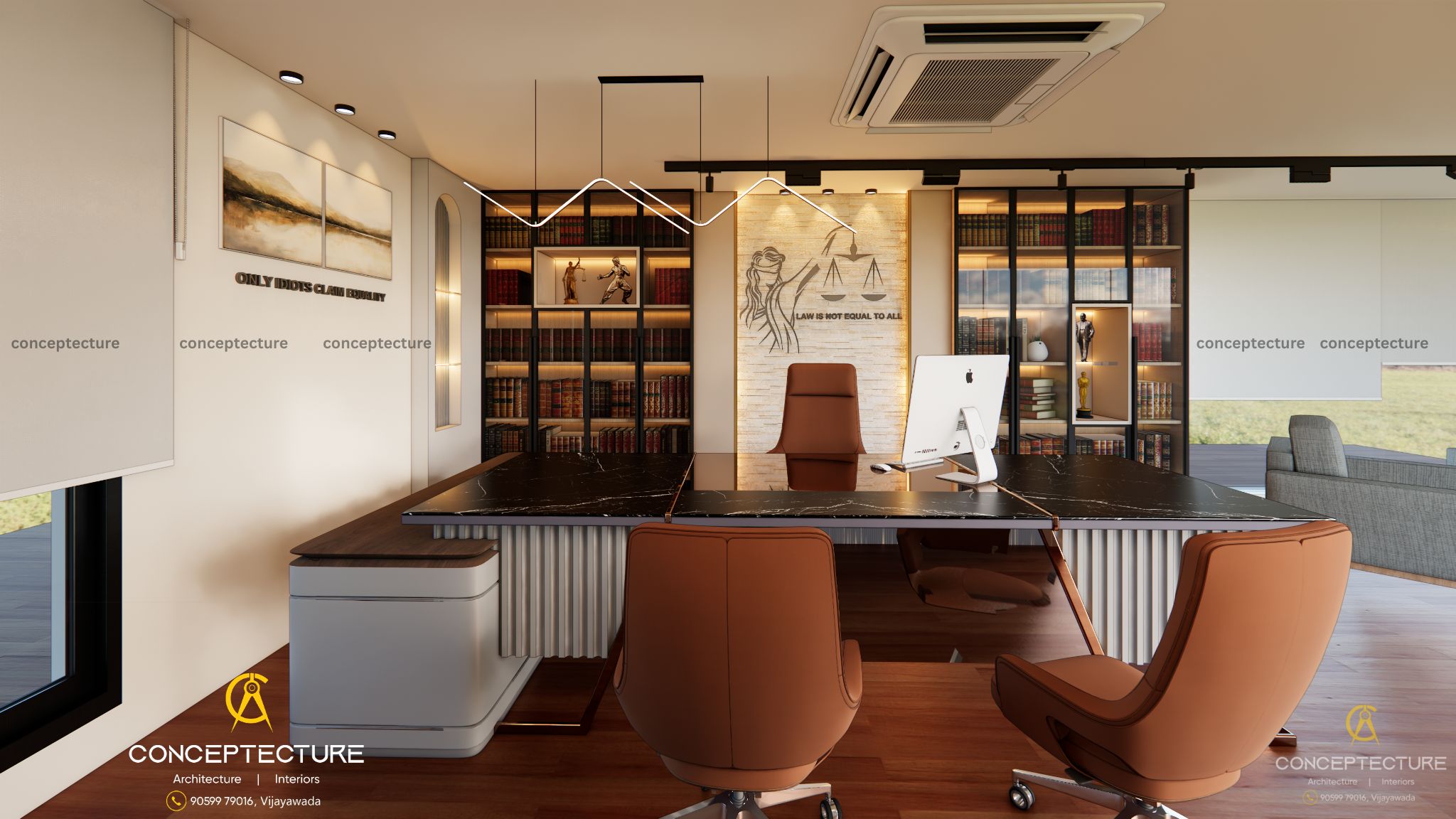 Contemporary luxury residence elevation designed by Conceptecture in Andhra Pradesh